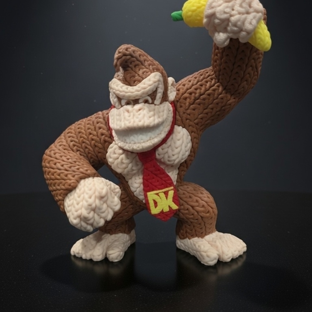 Brown and Cream Toy Figure
